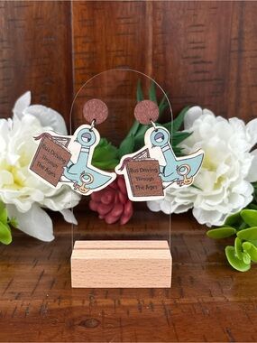 Don't Let the Pigeon Drive the Bus! Book Novelty Earrings